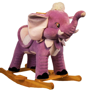 راکر فیل کودک چوبی بنفش -اسباب بازی